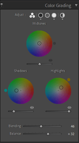 Color Grading panel