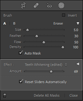 Select your brush settings