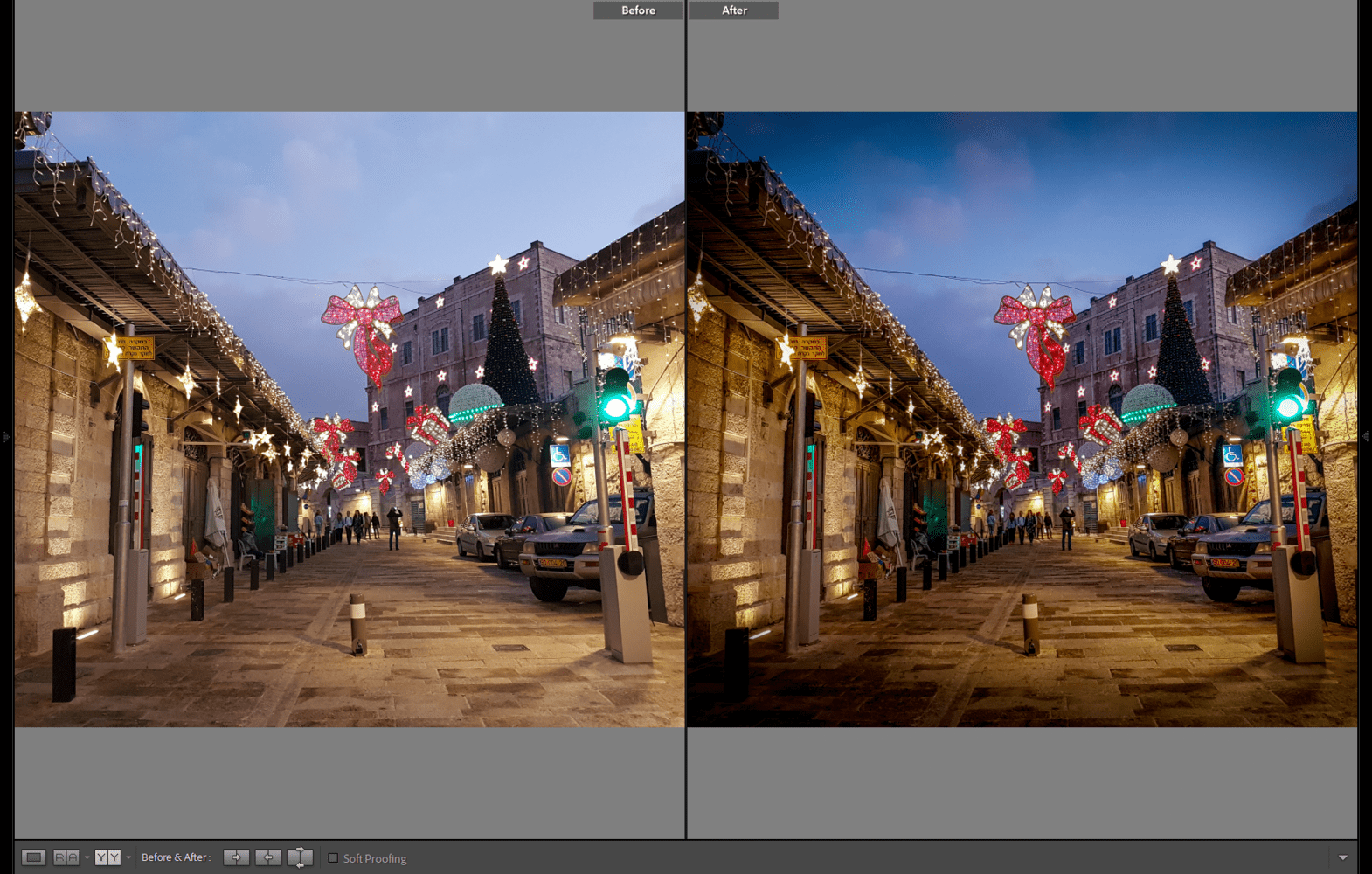Before and After - Post-Crop Vignetting
