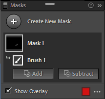 Masks panel with a New Mask